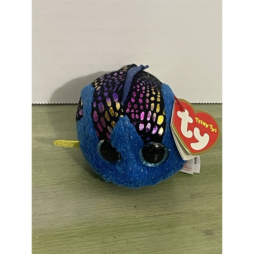 TY Teeny Tys MADIE the blue fish 4" Stackable New with tags